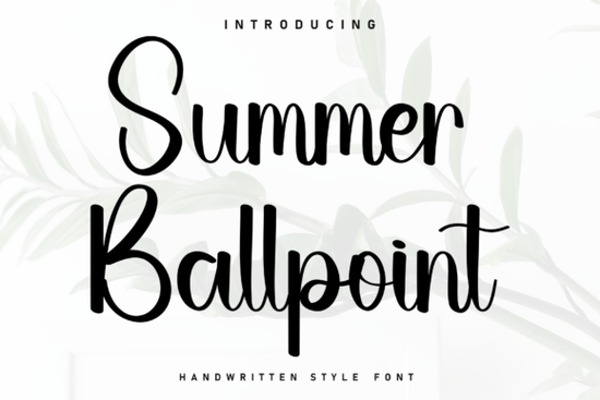 Summer Ballpoint Font